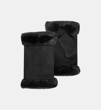 Mitaines chauds, doublés imitation fourrure, taille unique - Isotoner - Noir