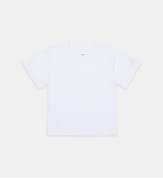 T-shirt à col rond avec logo - MM6 Maison Margiela - Blanc