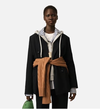 Veste double boutonnage en laine - AMI Paris - Noir