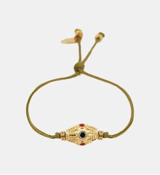 Bracelet lien kaki Kamala - Nilaï - Noir