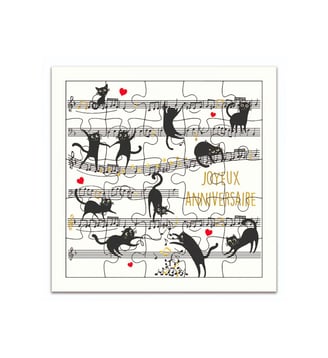 Carte Puzzle Joyeux Anniversaire - Cartesdart - Multicolore