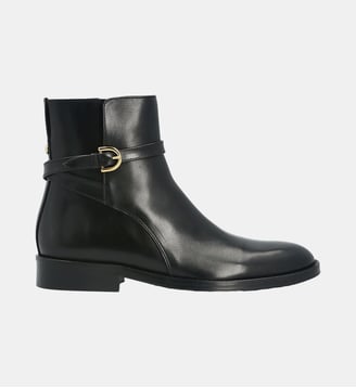 Jodhpur pise - cuir lisse - Manfield - Noir