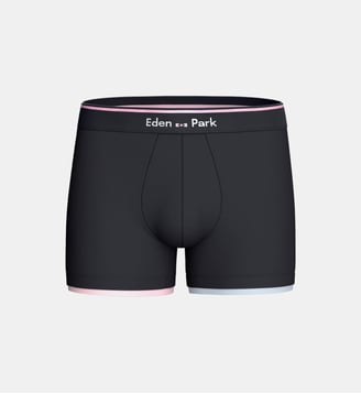 Boxer uni en Coton - Eden Park - Bleu marine
