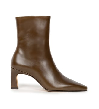Boots Emilie en cuir  - Bobbies - Brun olive