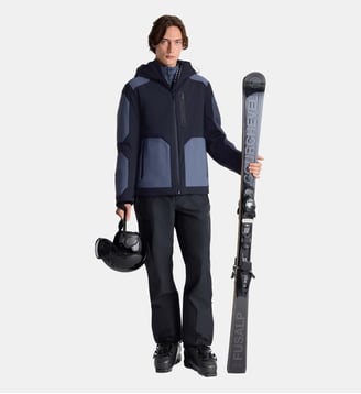 Veste de ski lirsan col capuche coupe regular - Fusalp - Noir et grey sea