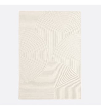 Tapis motifs graphiques 100% laine - La Redoute Interieurs - Écru