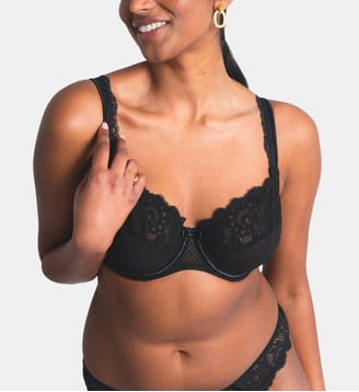 Soutien-gorge avec armatures grande taille Gaby noir - Maison Lejaby - Noir