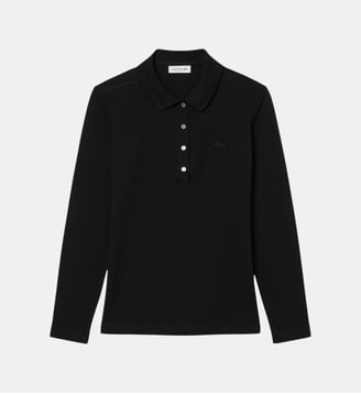 Polo L.12.D slim fit en mini Piqué stretch - Lacoste - Noir