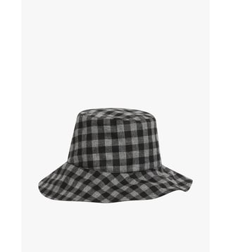 chapeau réversible à carreaux - Agnès b. - Noir