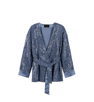 Veste kimono oversize brodée sequins Ikks