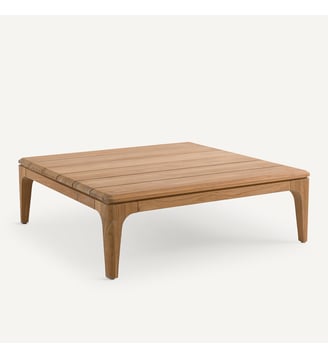 Table basse de jardin carrée en teck AM.PM