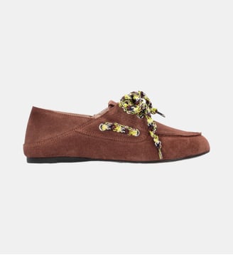 Mocassins en daim à lacets multicolores - Pinko - Marron brun foncé