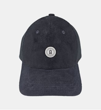 Casquette badge logo en velours côtelé - Serge Blanco - Noir