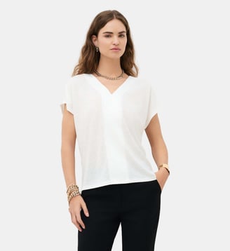 T-shirt tpita - Motif uni - Caroll - Écru