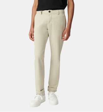 Pantalon chino slim Slac coton strech - Ikks - Beige écru