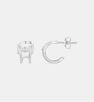 Boucles d'oreilles Délicate entrevue en Argent - La Garçonne Diamant - Argent