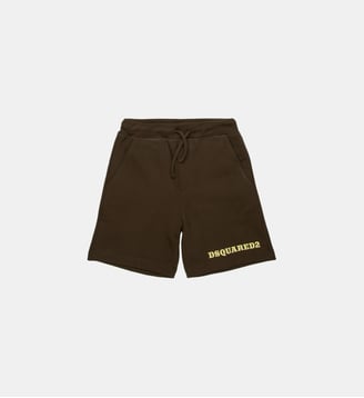Short en molleton avec logo - Dsquared2 - Kaki