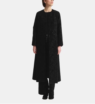 Manteau Rusalka brodé - Ines de la Fressange Paris - Noir