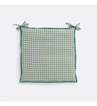 Galette de chaise, en coton motif vichy - La Redoute Interieurs - Vichy vert