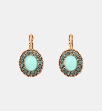 Boucles d'oreilles fines dormeuses   - Louise - Satellite - Bleu