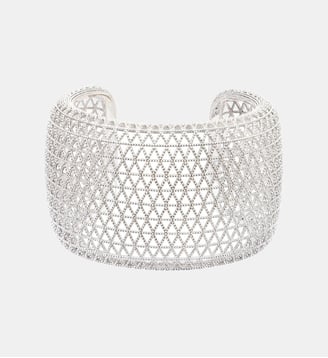 Bracelet manchette large   - Betty - Satellite - Argenté