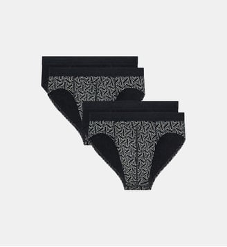 Lot de 4 mini-slips Tom en coton et lin - Hom - Noir