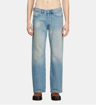 Relaxed Jeans Regular Waist 1980 D-Eeper - Diesel - Bleu clair