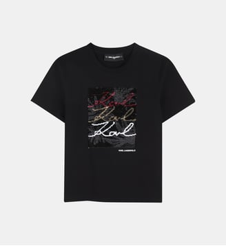 T-shirt à manches courtes - Karl Lagerfeld Kids - Black