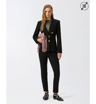 Pantalon cigarette en tissu technique - Pinko - Limousine noire