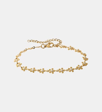 Bracelet chaine fleurs en acier inoxydable - Balaboosté - Doré