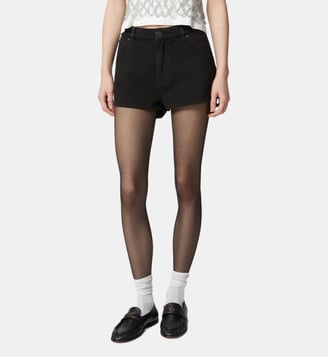 Short workwear en bull de coton - Pinko - Noir