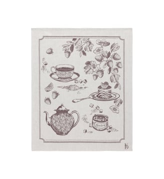 Torchon en coton - Yves Delorme - Prune