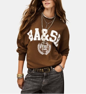 Sweat ample Benjamin logo - Ba&sh - Terre