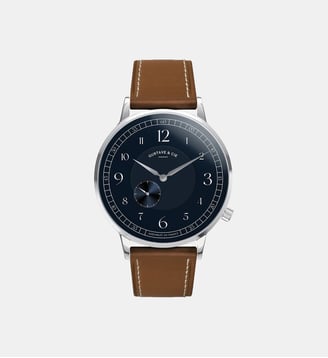 Montre Hector Bleu foncé HE-003 - Gustave & Cie - Argenté