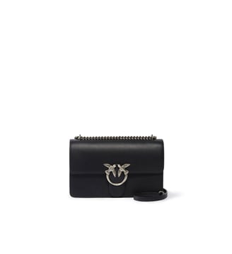 Classic love bag one simply - Pinko - Noir argent vieilli