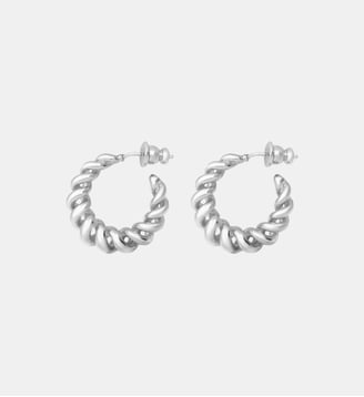 Boucles d'oreilles créoles torsadées   - Tess - Satellite - Argenté