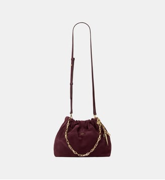 Sac S Suede Mini June Tote - Ba&sh - Bordeaux
