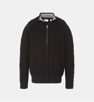 Cardigan en maille texturée - Schott - Noir