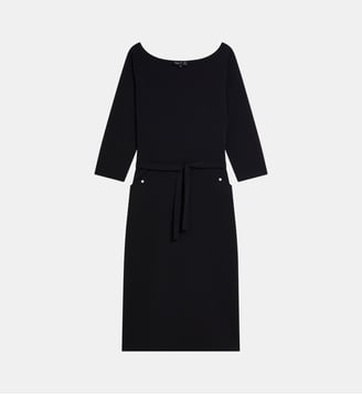Robe vittia en crêpe de polyamide - Agnès b. - Noir