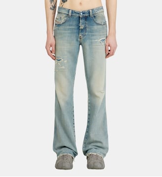 Bootcut Jeans Regular Waist 1998 D-Buck - Diesel - Bleu clair