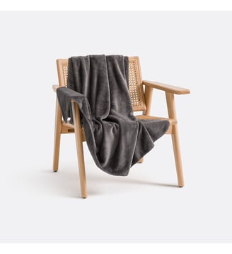 Plaid polaire polyester recyclé - La Redoute Interieurs - Anthracite