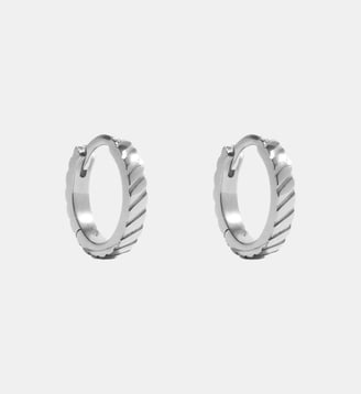 Boucles Anagramme rainurée - JEM - Blanc