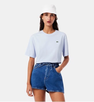 T-shirt relaxed fit coton doux - Lacoste - Bleu clair