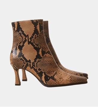 Bottines à talons en cuir façon python Numéro 713 Rivecour