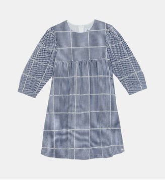 Robe -  coton col rond carreaux - Tartine Et Chocolat - Écru