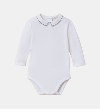 Body col droit brodé Bébé - Cyrillus - Blanc cassé