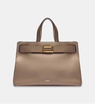 Sac à main carryall M en cuir - Lancel - Beige foncé