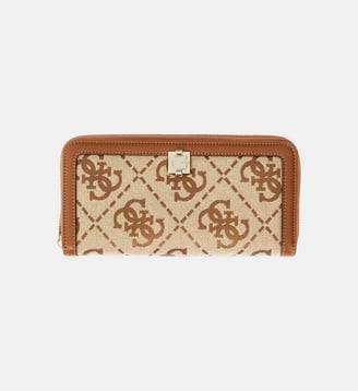 Portefeuille logo Audrey - Guess - Marron multi