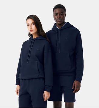 Sweatshirt à capuche molleton épais - Lacoste - Bleu marine