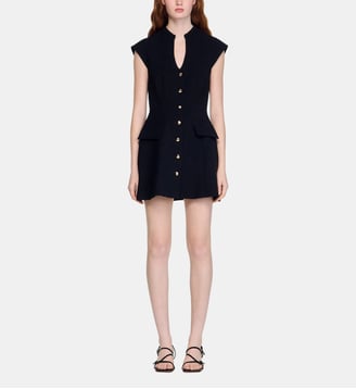 Robe courte boutonnée - Sandro - Noir